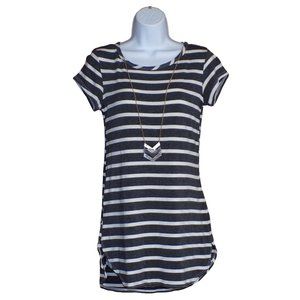 NWT Pinc Striped Top With Removable Necklace